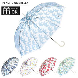 ビニール傘 雨傘 長傘 60cm レディース wpc. ワールドパーティー グラスファイバー 通学 柄物 クリア 透明
