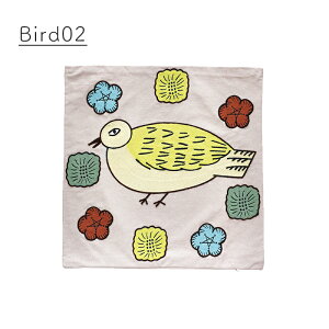 松尾ミユキ クッションカバー カバー 45cm ねこ 花柄 植物 鳥 北欧 猫 刺繍 インテリア おしゃれ プレゼント ギフト 母の日 かわいい オシャレ 作家 誕生日