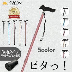 杖 おしゃれ ピタグリップ伸縮杖 PG 女性 男性 軽量 おしゃれ 無地 シンプル ファッション ソフトグリップ 樹脂 アルミ製 伸縮杖 つえ ステッキ 介護 医療 高齢者 散歩 歩行補助 リハビリ ギフ