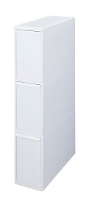 【送料無料】ライクイット (like-it) フタ付き ゴミ箱 分別引出しステーション スリム 3段 キャスター付 幅170mm ホワイト 約42L 日本製 BS-3+LS-33 引出し分別ペール 大容量 多分別 ダストボックス