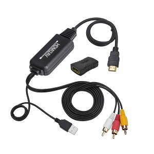 yzJ-Wonlyus HDMI to RCAϊP[u HDMI to AVRo[^fW^ 3RCA/AV ϊP[u TV/HDTV/Xbox/PC/DVD/Blu-ray Player/PAL/NTSCer R|WbgP[u
