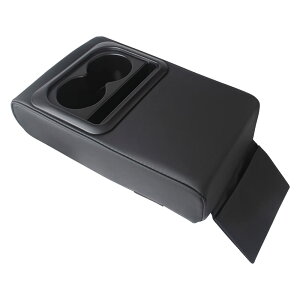 【送料無料】Catland アームレスト 車 コンソールボックス クッション コンソール 肘置き 肘掛け ドリンクホルダー付き 小物入れ ポケット付き 内装 パーツ ブラック 黒 汎用型