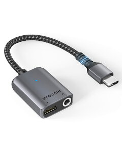 yzStouchi ^CvC Cz ϊP[u USB Type C to 3.5mm Aux[q CzϊA_v^[ ϋvґgiC A~ CzWbN ϊ ^CvC 30W PD/QC}[d DAC Hi-F