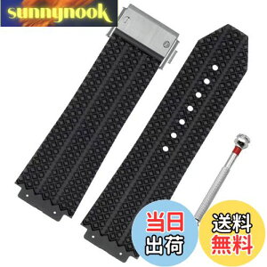 �y���������z[AIYIRUO] ���v�x���g Hublot�x���g �r���v�o���h �E�u���ƌ݊������� �_�炩���V���J�Q�� �V���R�� ���o�[�x���g�X�e�����X�o�b�N�� �ϋv�� �r�b�O�o�� HUBLOT Classic Fusion 25mm*19mm hubl