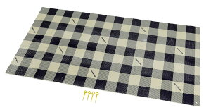 【送料無料】キャプテンスタッグ(CAPTAIN STAG) レジャーシート マット クッションレジャーシート 90×180cm 厚さ1mm 約1畳 収納バッグ付き ピン4本付き ギンガムチェック UB-3061