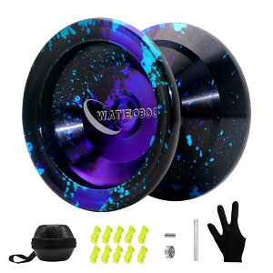 yzWATIEOBOO Yoyo Professional,Metall Yoyo f?r Kinder Anf?nger, Unresponsive Yo yo f?r Erwachsene Mittel-Fortgeschrittene Spieler mit U Typ KK Lager + Handschuh und 10 Ersatz Saiten