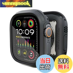 �y���������zElkson Apple Watch Ultra 2/1 �o���p�[�P�[�X & �X�N���[���v���e�N�^�[�L�b�g 49mm Quattro Max�V���[�Y ��� �~���^���[�O���[�h ��v �_�� �ϏՌ� �ی�J�o�[ �����K���X�t�� iWatch�p �u��