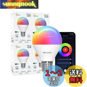 yzORALUCE X}[g LEDd E17 40W F X}[gCg }`J[ 1600FRGB F`dF Alexa/Google HomeΉ nusv u 戵t 4 LDA5F-E17/4P