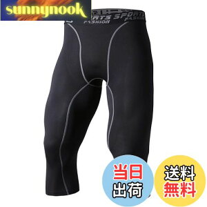 �y���������z[Sillictor] �X�|�[�c �X�p�b�c �����Y �p���[�X�g���b�` 7���� �A���_�[�E�F�A �R���v���b�V���� �^�C�c [UV�J�b�g + �z������] �u���b�N 3327blk- XL