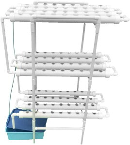 【送料無料】LAPOND 水耕栽培キット 室内水耕栽培 中型水耕栽セット 野菜栽培セット タイマー/自動施肥/給水 循環式ポンプ LEDライトで栽培可能 家庭菜園 ベランダ 日本語説明書付き (4列3層 10