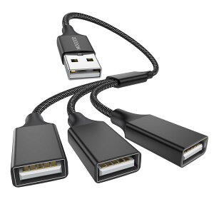 yzMOGOOD USBXvb^YP[u 3 USBP[u 1IX3XUSB 2.0A_v^USB}`|[g[d/f[^]/m[gp\R/Mac(20cm, ubN)