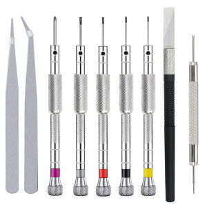【送料無料】精密ドライバー 時計職人ドライバー 精密 マイナスドライバー 極細ピンセット ピンセット 時計ベルト バネ棒外し 腕時計用 時計工具セット 腕時計ベルト 時計電池交換 パソコ