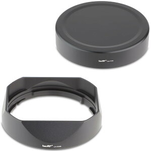 【送料無料】Haoge バヨネットメタルスクエアレンズフードシェード for XF16-50mmF2.8-4.8 R LM WR Fuji Fujinon XF 33mm F1.4 R / XF33mmF1.4 R レンズ,LH-X33B+Cap-X33B