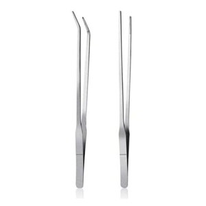 【送料無料】YINKE ハーバリウム用ピンセット 27cm ステンレス ハーバリウム テラリウム 制作や水槽の水草植栽 お手入れに便利 2種類セット (ストレート+カーブ)