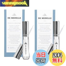 【送料無料】【公式】mdelle メデル デ メデル 8ml まつ毛美容液 まつげ美容液 睫毛美容液 目元美容液 人気ランキング まゆ毛 日本製 ヒト幹細胞培養液 まつ毛 まつ毛パーマ まつ毛ケア フラーレン 敏感肌パッチテスト済み サイズ：8mL×2個セット