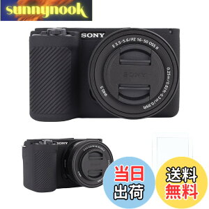 �y���������zRieibi �V���R���ی�P�[�X Sony Alpha ZV-E10 II �J�����P�[�X �X�N���[���v���e�N�^�[2�t�� �y�� ZV-E10II�P�[�X �O���b�v���o���� Sony ZV-E10 II�J�����P�[�X�p �F�F�u���b�N�A�T�C�Y�F