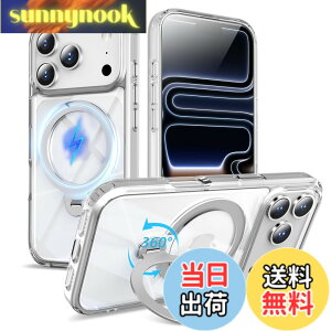 �y���������zMagSafe�Ή� �P�[�X�y ���C�����X�[�d�A�c�����Ή��A�B�����[���X�^���h�A�}�O�l�b�g���ځA�ϏՌ��A�S�ʕی�z �F�F�N���A�����A�T�C�Y�FiPhone 17Pro �p