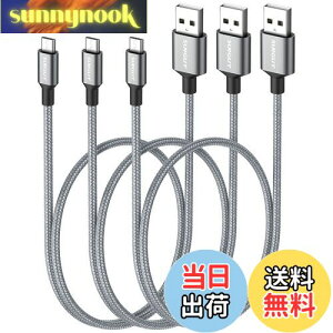 yzSUNGUY Micro USBP[u 0.5M y3{gz }CNusbP[u AhCh Micro-B QC3.0/2.0 2.4A}[d USB2.0f[^] ϋviC Galaxy S7/S6/S4AMotorola Moto G4/G5S/E4ALG V10/G4/Stylo 3 Pl