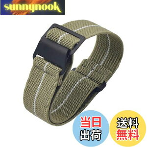 �y���������z[Onthelevel] ���v�o���h 18mm 20mm 22mm���vNato�x���g, 60�N�� �t�����X�R �p���V���[�g�o�b�O NATO�^�C�v �e�� �i�C�����X�g���b�v (18mm, �J�[�L�Ɣ� - �u���b�N�o�b�N��)