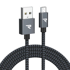 yzRampow Micro USB P[uy3M/z 2.4A}[dP[u f[^]Ή ϋvґgiCP[u Sharp Aquos/Sony Xperia/Fujitsu Arrows/Asus ZenFone/Samsung Galaxy@Ή Android X}z