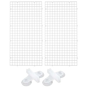 【送料無料】KALOLINNA 水槽仕切りセパレータ 4点セット ゴム吸盤付き 熱帯魚 分割 アクアリウム 飼育 水族館 網 隔離 魚 稚魚 爬虫類 鑑賞 (30cm×15cm, 透明)