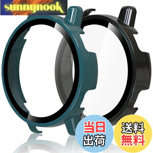 �y���������zHianjoo 2������ Garmin Vivoactive 5 �Ή� �P�[�X �ی�J�o�[+�t�B���� ��̌^ �K�[�~�� Vivoactive 5 �Ή� �J�o�[ �ی�t�B���� PC�f�ނ̃t���[�� �S�ʕی� �Ռ��z�� �����x�^�b�` [�u���b