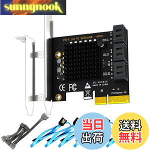 �y���������zGLOTRENDS SA3026-C 6�|�[�g���݃{�[�hPCIe X4 SATA�g���J�[�h�ASATA����ѓd���P�[�u���t���AWindows�ALinux�AMac OS�ANAS�Ή�