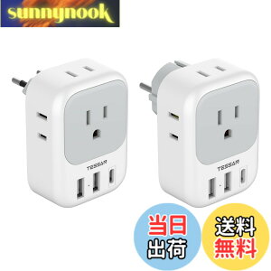 �y���������zTESSAN �ϊ��v���O C�^�C�v SE�^�C�v �C�O���s�p 4��AC������ 3USB�|�[�g�t�� �؍�/�C�^���A/�X�y�C��/�h�C�c ���[���b�p�Ȃǂ̍��ɑΉ�