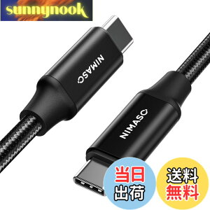 �y���������zNIMASO USB C Type C �P�[�u�� USB3.2 Gen2�y100W/5A�}���[�d PD�Ή� 4K / 60Hz �f���o�� 0.5m�z �^�C�vc �P�[�u�� iPhone16/ 15 �V���[�Y MacBook�AiPad mini6�AiPad Pro��type c�@��Ή�NCA22L628