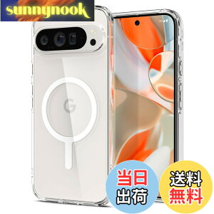 �y���������zSpigen Pixel 9 / 9 Pro �P�[�X �N���A ���ςȂ� ���C�����X�[�d�Ή� 2�d�\�� �ČRMIL�K�i�擾 �ϏՌ� ���菝�h�~ �E���g���E�n�C�u���b�h���^�������O�}�O�t�B�b�g ACS09025 (�z���C�g)