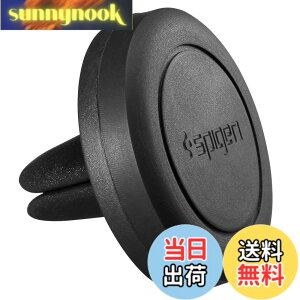 �y���������z�ySpigen�z �ԍڃz���_�[ �}�O�l�b�g�� �G�A�R�������o���� iPhone/Android�e�� ���[�� �Ή� �G�A�[ �x���g (�u���b�N)