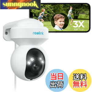 �y���������zReolink �h�ƃJ���� ���O 3�{���w�Y�[�� WiFi 2.4/5GHz�Ή� 500����f �����ǔ� �l/�ԗ�/�������m PTZ 360°�S���� �J���[�Î� ���C�����X �Ď��J���� �����Њd �^�C�����v�X �Z���T�[���C