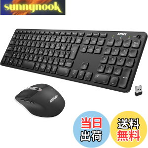 �y���������zArteck 2.4G�������C�����X �L�[�{�[�h �}�E�X �Z�b�g �y�� ���^ Type-C �[�d�� �t���T�C�Y �L�[�{�[�h �}�E�X �R���s���[�^�[�A�f�X�N�g�b�v�APC�A���b�v�g�b�v�AWindows 11/10/8/7�Ƃ�