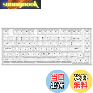 �y���������zYUNZII X75 PRO 82�L�[���C�����X �z�b�g�X���b�v�Ή� �p��z�� ���J�j�J���Q�[�~���O�L�[�{�[�h �����L�[�L���b�v BT5.0/2.4G/USB-C �K�X�P�b�g�����L�[�{�[�h Windows/Mac�p �Z�K�F�؎擾