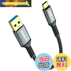�y���������zSUNGUY USB Type C �P�[�u�� 0.15M USB3.1 Gen2 10Gbps�f�[�^�]�� �^�C�v c �����[�d USB-A to USB-C �Z�� �����b�L�R�l�N�^ Android Auto�Ή� �i�C�����҂� ���ϋv�� iPhone17/16/15�V���[�Y�AGalaxy S24 ultr
