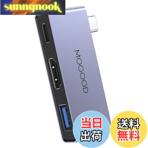 �y���������zMOGOOD USB Type C HDMI �A�_�v�^ 3-in-1 4K@60Hz �f���o�� 100W PD �[�d 5Gbps �����f�[�^�]�� �A���~�� iPhone15/MacBook/�m�[�g PC �Ή�