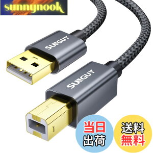 �y���������z�v�����^�[USB�P�[�u�� 3m SUNGUY USB 2.0 A�I�X-B�I�X�p�\�R���ƃv�����^�[�ڑ��P�[�u������ Epson Canon Brother HP�Ȃǂ̋@��ɑΉ�