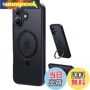 �y���������z�y11�N�̏��S�J�� ���ϋv�X�^���h�\���zCASEKOO for iPhone 16 �P�[�X�y3�{�ČRMIL�K�i �ϏՌ��^MagSafe�Ή��z�B���X�^���h �c�����đΉ� �����O�@�\ �}�b�g�d�グ �w��h�~ ���ϖh�~ ��