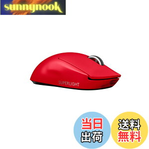 �y���������zLogicool G PRO X SUPERLIGHT ���C�����X �Q�[�~���O�}�E�X G-PPD-003WL-RD �y�� 63g���� LIGHTSPEED HERO 25K�Z���T�[ POWERPLAY ���� �[�d �Ή� �Q�[�~���O �}�E�X ���b�h �� PC windows �������K�i