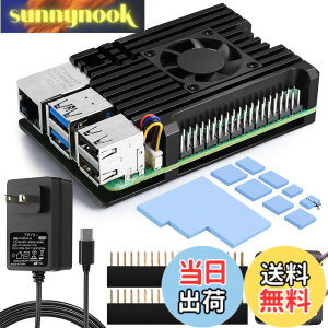 �y���������zSmraza Raspberry Pi 5 �A���~�P�[�X �����P�[�X+�q�[�g�V���N+��p�t�@�� �p�b�V�u��p 5v5a PD 27W USB-C (Type C�j�d���t�� (���Y�p�C5�{�̊܂݂܂���j