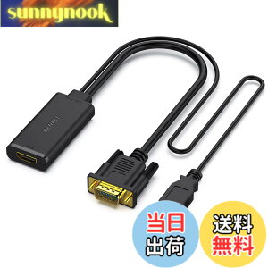 �y���������zBENFEI VGA - HDMI �A�_�v�^�[ �I�[�f�B�I�T�|�[�g����� 1080P �𑜓x������� VGA ����- HDMI �o�� �A�_�v�^�[ 1��