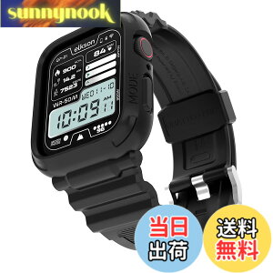 �y���������zelkson �A�b�v���E�H�b�` �o���h Apple Watch 45mm 44mm �o���p�[�P�[�X�t�� ���ȃ����Y�o���h Apple Watch SE2 iWatch Series 9 8 7 6 5 4�p, Quattro Pro Series �X�|�[�c�~���^���[�ی�P�[�X �v���e