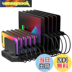 �y���������zUnitek 2024�d�� USB�[�d�X�e�[�V���� 10�|�[�g ���X�^���h �ő�12A 60W PSE�F�؍� 10�䓯���[�d 1.5A/2.4A ������Ή� Android/iPhone/iPad/kindle/�^�u���b�g/PSP �d�؂�� �Ԋu�����\ ���[��