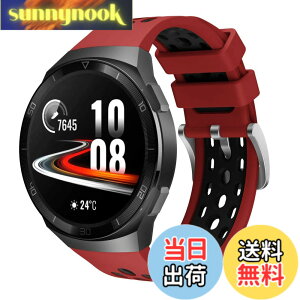 �y���������zComtax For HUAWEI Watch GT2e �o���h ��p �V���R���o���h �����x���g �X�|�[�c�o���h �t�@�[�E�F�C �E�H�b�` Watch GT 2 46mm�X�}�[�g�E�H�b�`�Ή� (���b�h+ �u���b�N)