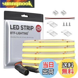 �y���������zBTF-LIGHTING COB FCOB LED�e�[�v���C�g �����x �t���L�V�u�� 5M 480LEDs/m 2400LEDs/5m �����F 6000K ��8mm �X�g���b�v���C�g DC24V 9W/m �����\ �ό`�\ �ؒf�\ �Q�� �L�b�`���z�[�� �������� 