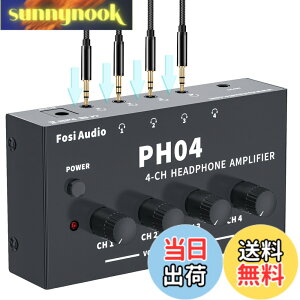 �y���������zFosi Audio PH04 4�`�����l�� �w�b�h�z���A���v �X�e���I�I�[�f�B�I�A���v ������ ���R���p�N�g �|�[�^�u�� �w�b�h�t�H���X�v���b�^�[ 3.5mm���XAUX���z ���F �X�^�W�I/�X�e�[�W�K�p