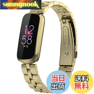 �y���������z�Ή�Fitbit Luxe/Luxe Special Edition �o���h �X�e�����X �t�B�b�g�r�b�g Luxe �o���h �ϋv�� �K�тɂ��� Fitbit Luxe Special Edition �����x���g ���߉\ �r�W�l�X�� �j���ʗp�i�S�[���h�j