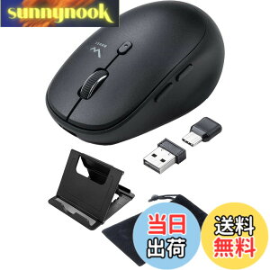 �y���������z�T�����_�C���N�g ���C�����X�}�E�X �[�d�� �É� Type-C Type-A 5�{�^�� (�߂�/�i�ރ{�^������) dpi�ؑ� �X�}�z�X�^���h���|�[�`�t�� 400-MAWC173BK