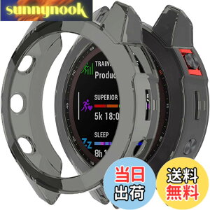 �y���������zMiimall�Ή�Garmin Epix Gen2/Epix Steel�P�[�X TPU�ގ� �\�t�g �Ռ��z�� �y�� ���^ �K�[�~�� Epix Gen2 �J�o�[ �����h�~ �����Ή� �E���ȒP Epix Gen2�ی�J�o�[ �o���p�[�i�N���A�u���b�N�j