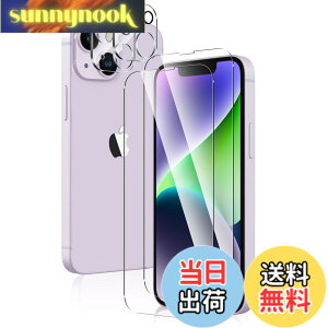 �y���������zMaxku iPhone 14 Plus�p�K���X�t�B����+�J�����t�B����iPhone14 Plus�p �����Y�ی�+iPhone14Plus�p �t���ی�t�B���� ���{���Ɏq�f�ލ̗p �����ߗ� ���^ �d�x9H ��U�h�~���� 2.5D ���E���h�G